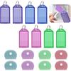 FunWorth 16 pezzi Coprichiavi in Silicone e Portachiavi in Plastica, Coprichiavi Colorati per Portachiavi, Manici Rotondi e a Forma di Diamante, Antiscivolo e Resistenti allo Scolorimento