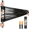 Origuuds Film Estensibile Imballaggio Spessore 20 Micron Film Palette Rotolo Antistrappo per Imballaggio Plastica Trasloco Protettivo per Mobili (Nero/38cm x 300m, 1 Rotolo)