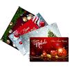 GHIBLI 20 Cartoline natalizie con 4 motivi differenti. Auguri in italiano Buon Natale e Felice Anno Nuovo. Formato per spedizione postale. Cartoline colori natalizi rosso, bianco, verde, bianco, oro