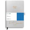 PRESTIGE & DELUXE Agenda Seven Cartomania Urban Horizons New York bianca a blocco fisso 2026 Dim. 18x12 cm settimanale 12 mesi - copertina rigida particolari color oro + penna a scatto e segnalibro