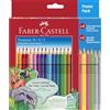 FABER-CASTELL - Set di matite colorate, 24 colori con colori neon | Matite colorate ergonomiche e resistenti alla rottura, incluse 4 tonalità neon e 2 matite, per bambini e adulti