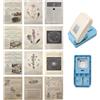 JASFLY Francobolli 2,5 x 2,1 cm creativi, fustellatrice portatile quadrata con 120 pezzi di carta vintage per scrapbooking, buste, etichette