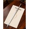 Generic Tagliacarte a forma di spada, stile vintage, decorativo, tagliacarte e tagliacarte con impugnatura ergonomica, per ufficio e casa, colore: argento