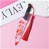 TAXTYHRE Halloween Segnalibri, Segnalibro Horror, Acrilico Coltello Insanguinato Segnalibri con Nappe Rosse, Bookmarks Creativa per Festa di Halloween Lettori Amanti dei Libri Regali(A)