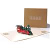 Paper Spiritz Train 3D Pop Up biglietto d' auguri cartolina corrispondenza busta taglio laser a mano Happy New Year Birthday post card Spring festival di San Valentino regalo (confezione da 1)