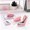 Generic Mini cucitrice con punti metallici, compatibile con 24/6 e 26/6, rosa | Plastica ABS e acciaio laminato a freddo SPC, 5 graffette, 6 x 4 x 1 cm, per ufficio e studio