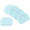 Generic Confezione da 5 tappi per chiavi, etichette identificative per codifica, semicerchio, in silicone, per ufficio, casa, appartamento, azzurro