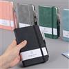 Generic Quaderno tascabile per donne e uomini, 10,8 cm × 8,2 cm, 100 fogli, quaderno a righe con fascia elastica e portapenne per scrivere, quaderno per ufficio, scuola, viaggi, nero