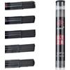 JOMPENS Mina di ricambio cancellabile per matita meccanica da 90 mm, grande capacità, 0,5/0,7/0,9/1,3/2,0 mm, nera 2B, anima in grafite 2B, facile da trasportare, adatta per schizzi, cancelleria da