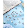 Generic 100 graffette in acciaio inox per raccoglitori di carta, riutilizzabili, in acciaio inox, colore per ufficio, per il fissaggio di fogli sfusi da scrivania, casa, 16 x 10,5 x 5 mm