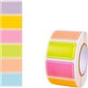 Generic 500 etichette adesive colorate, impermeabili, rimovibili, autoadesive, per nome, per alimenti, ufficio, 2,5 x 1,5 cm (colorate, 500 pezzi)