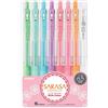 Zebra Technologies Zebra Sarasa - Penna con clip, punta 0,7 mm MK-set di 8 colori 0,5 mm multicolore