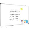 QUEENLINK Doppio Lato Lavagna Magnetica, Lavagna Cancellabile 120x180cm Lavagna Bianca Cancellabile Con Cornice in Alluminio, Con Vassoio Portapenne E Ganci
