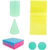 NUOBESTY Set di 2 Materiali Didattici in Plastica per Derivazione Formula Volume e Area Superficiale di Cono e Cilindro, Ausilio per L'insegnamento della Geometria