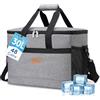 Lifewit Borsa Frigo 30L, Borse Termica Morbida per Surgelati, Grande Borsetta Termiche Porta Pranzo per Uomini e Donne, Cooler Bag per Mare, Spiaggia, Viaggio, Campeggio, Barbecue, Grigio