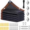 CHENBOOW Tenda Parasole Rettangolare,Rete Ombreggiante da Giardino 3 x 6 m,Rete di Protezione Solare,Rete di Ombreggiatura con Occhielli,per Serra,Terrazzo,Piante,Pollaio