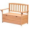 Outsunny Panchina da Giardino 2 Posti con Vano Contenitore112x58x84cm | Legno, Panca Contenitore da Esterno