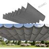 HOKXUAN Copertura Retrattile per Gazebo Pergola 3.5 x 3.5 m Protezione Solare Respirante Impermeabile Antivento Robusto Tenda a Vela Giardino per Giardino Esterno, Grigio Scuro
