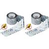 Rupeca 80m x 4,8 Uccello Nastro Repellente - Scaccia Piccioni - Antiuccelli Dissuasore Riflettente Nastri - Effaroucheur Pigeons (1) (Confezione da 2)