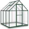 vidaXL Telaio Serra con Base Verde 169x169x202 cm in Alluminio