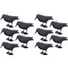 Brandsseller Corvo Nero in Plastica 36 x 20 cm Repellente per Piccioni Deterrente per Uccelli Contro Piccoli Uccelli e Piccioni Spaventatore per Animali - Set da 5 (Confezione da 2)