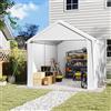 SUBTLETY Tenda da garage, 3 x 4 m, resistente all'inverno, con telo in PE, impermeabile, impermeabile, con grandine e polvere, per auto, SUV, barca (bianco)