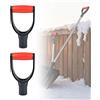 CHOYTONG Manico di ricambio per pala da neve Attrezzo per rastrello con impugnatura a D universale invernale per vanga da giardino per rimozione della neve scavo 2 pezzi