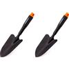 Mivos Cazzuola da Giardinaggio in Acciaio per Piantare e Trapiantare - Piccola Pala da Giardino Manuale per Fiori - Trapiantatore Universale per Giardino e Balcone - Larghezza 8 cm (Confezione da 2)