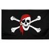 Generic Bandiera pirata con teschio, 1,5 x 0,9 m, in poliestere, bandiera pirata Jolly Roger per Halloween, decorazione per feste ed esposizione all'aperto