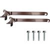 TENDAGGIMANIA Braccetti Tende da Sole a Caduta PVC Marrone 50 cm | 1 Coppia, Regolabili fino a 180°, 4 Viti Autoforanti Incluse, Per Esterni