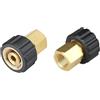 tooloflife T&F adattatore per idropulitrice ad alta pressione M22 a M22 / 3/8 pollici / 1/4 pollice Quick Connect per pistola a spruzzo automatica