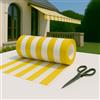 Byour3 - Tessuti per Tende da Sole Ombreggiante Gazebo -Stoffa al Metro per Esterno in Dralon Traspirante Frangisole Frangivento Anti UV per Pergola Copertura Solare No PVC (Giallo Righe, 200cm)