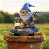 Generic Gnomo in acrilico con cappello blu, decorazione acrilica per interni ed esterni, idea regalo per ornamenti in vaso di fiori e abbellimento del paesaggio, adatto per cortili e prato