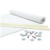 Giuri Tessuti - Fasce in PVC Pieno per Copertura ad Onda di Gazebo e Pergola - Telo ombreggiante ignifugo (Bianco, 45x250cm)