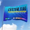 Bbflyper Bandiera Personalizzato con Foto,Flag Bandiera Personalizzata Stampa Fronte o Retro con Foto/Testo/Logo 90 x 150cm con 2 o 4 occhielli-Decorazione per giardini esterni