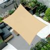 Cool Area Vela Ombreggiante Impermeabile 2x4m Rettangolare,Sabbia | Tenda a Vela Protezione 95% Raggi UV,Tenda da Sole per Giardino Esterno Terrazza