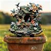 Generic Casa delle fate con paletto da giardino in acrilico Kingfisher, decorazione da giardino per interni ed esterni, idea regalo per ornamenti di fiori in vaso e abbellimento del paesaggio, adatta per