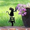 Generic Confezione da 1 paletto decorativo da giardino per esterni, grazioso ornamento in acrilico impermeabile, decorazione artistica per patio, aiuole e fioriere, amanti del giardino