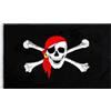 Generic Jolly Roger, bandiera pirata orribile con teschio, per esterni, doppia cucitura, resistente allo sbiadimento, con occhielli in ottone (stile A)