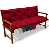 Beautissu Cuscino con Schienale per panchine Lungo Imbottito con spalliera | 120x50x50cm rosso e per seduta mobili giardino panca esterno Flair BR