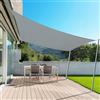 AXT SHADE Vela Ombreggiante Impermeabile Rettangolare 2,5x3,5m Tenda a Vela Parasole e Protezione Raggi UV per Esterno Giardino Terrazza-Grigio Chiaro