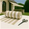 Byour3 - Tessuti per Tende da Sole Ombreggiante Gazebo -Stoffa al Metro per Esterno in Dralon Traspirante Frangisole Frangivento Anti UV per Pergola Copertura Solare No PVC (Beige Righe, 200 cm)