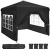 YITAHOME Gazebo pop-up da 2,5 x 2,5 m, resistente, impermeabile, pieghevole, per eventi, con lati, per campeggio, mercato, eventi, feste, barbecue (nero)
