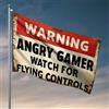 CDSS Birra Decor Angry Gamer: Be Aware Of Flying Controls bandiere bandiera per la vostra stanza gamers accessori (60 x 90 cm)