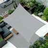 Cool Area Vela ombreggiante Rettangolare 2x4m Impermeabile Tenda a Vela Protezione 95% Raggi UV Parasole per Giardino Esterno Terrazza-Grigio