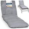 Beautissu Cuscino per Sdraio da Esterno per Lettini Prendisole Mobili | 190x60x8cm grigio chiaro ideale in spiaggia giardino balcone sedia lettino Flair RL