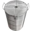 YHHLWXMDZ Gabbia Filtro Acciaio Inox 304 Pompa Sommersa, Maglia Fine 0,1 cm Maglia | Copertura Protettiva con Coperchio a Chiusura Rapida e Maniglie per Pozzi, Stagni e Pozzetti(45x60cm/17.7x23.6in)