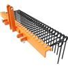 RBFGYIOP Rastrello trainabile per paglia di pino 152 cm - 26 denti a molla in acciaio resistente verniciato a polvere - Attacco a 3 punti per trattori Cat0/Cat1 - Perfetto per foglie ed erba - Giallo