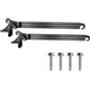 TENDAGGIMANIA Braccetti Tende da Sole a Caduta PVC Nero 50 cm 1 Coppia | Regolabili fino a 180°, 4 Viti autoforanti incluse, Per esterni