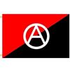 XVBCDFG Bandiera 1,9 x 1,5 m (senza penna) bandiera anarchica grande FT bandiera A cerchio Anarchia Banner rosso nero Resist